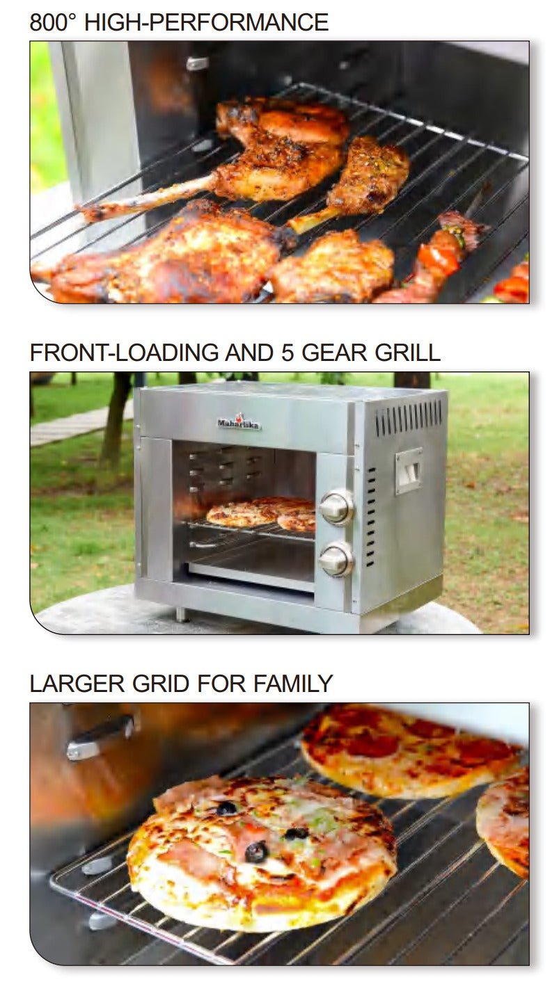 9 ft by 12 ft White Stainless Steel Outdoor Kitchen with 7 burner grill, Griddle, Side Burner, Pizza Oven, Sink and Double Refrigerator - Sunzout Outdoor Spaces LLC