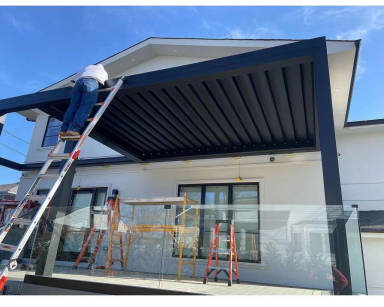 Attached Pergola Canopy or Carport - Aluminium Frame - Sunzout Outdoor Spaces LLC