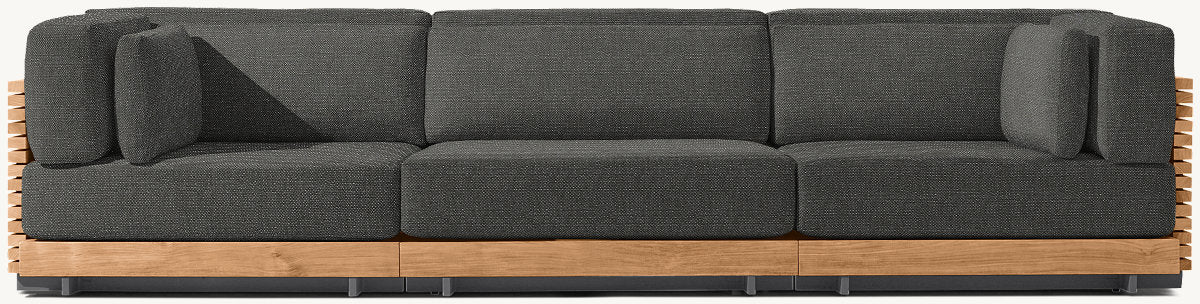 Boca Grande Collection- Outdoor Modular Modern Teak Sofa Set - Sunzout Outdoor Spaces LLC
