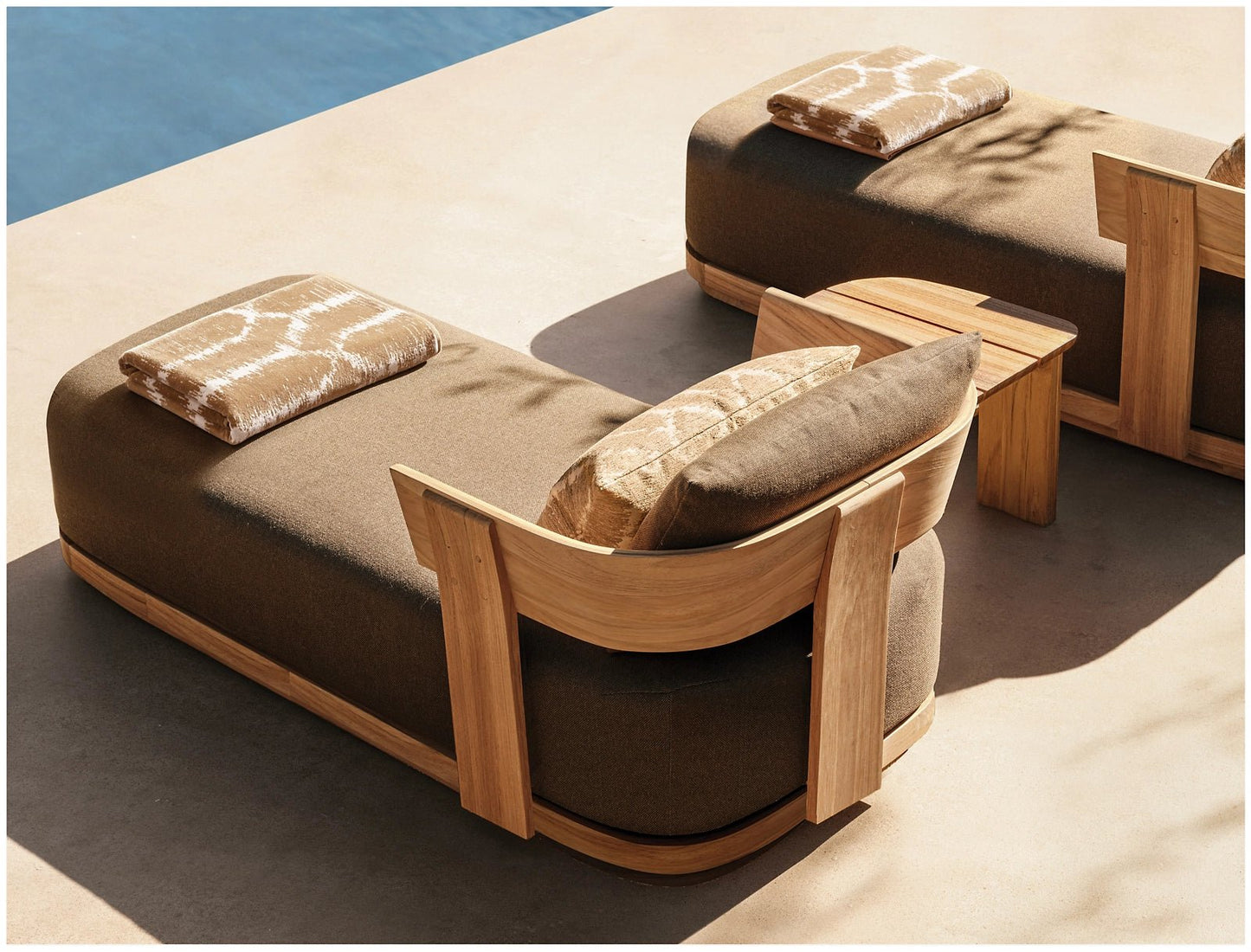 Captiva Collection- Outdoor Premium Teak Wood Sun Loungeer - Sunzout Outdoor Spaces LLC