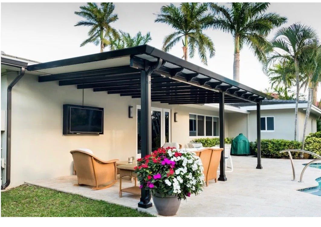 Classico Exposed Beam Pergola Style Patio Cover Pricing per square foot - Sunzout Outdoor Spaces LLC