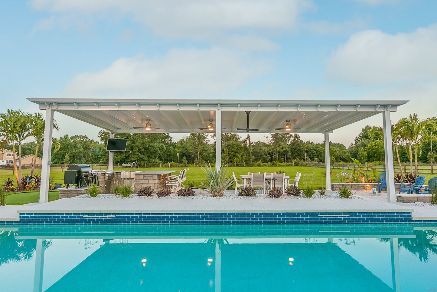 Classico Exposed Beam Pergola Style Patio Cover Pricing per square foot - Sunzout Outdoor Spaces LLC