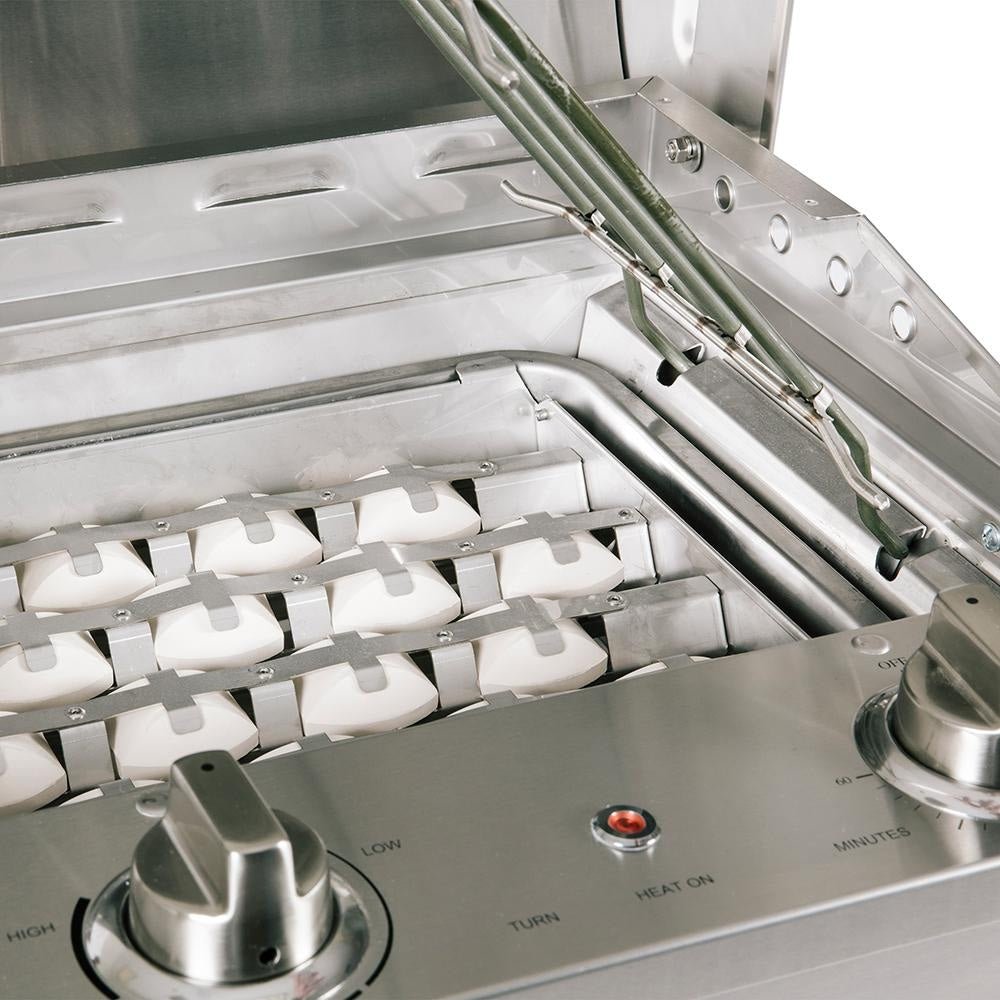 Coyote 18-Inch Built-In / Portable 1300 Watt Electric Grill On Patio Post - Sunzout Outdoor Spaces LLC