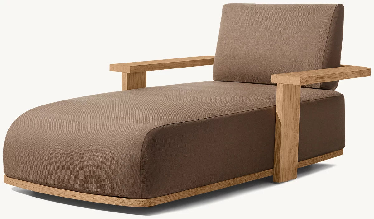 Cozumel Collection-Outdoor Premium Teak Sun Lounger - Sunzout Outdoor Spaces LLC