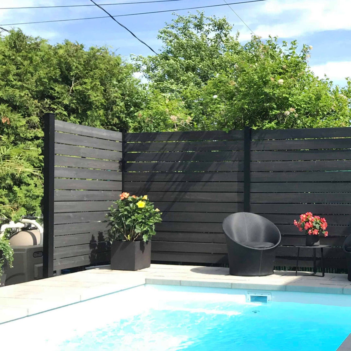 DIY Kit , 6 ft high Hoft Privacy Fencing, Privacy Screen Post - Sunzout Outdoor Spaces LLC