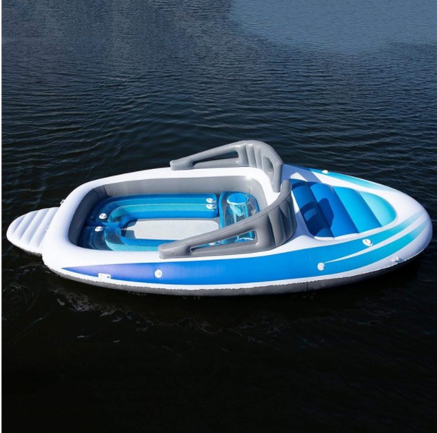 Floating Inflatable Water Party Boat - Sunzout Outdoor Spaces LLC