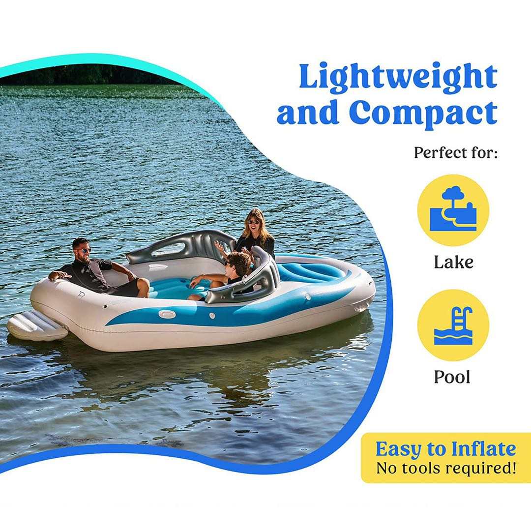 Floating Inflatable Water Party Boat - Sunzout Outdoor Spaces LLC