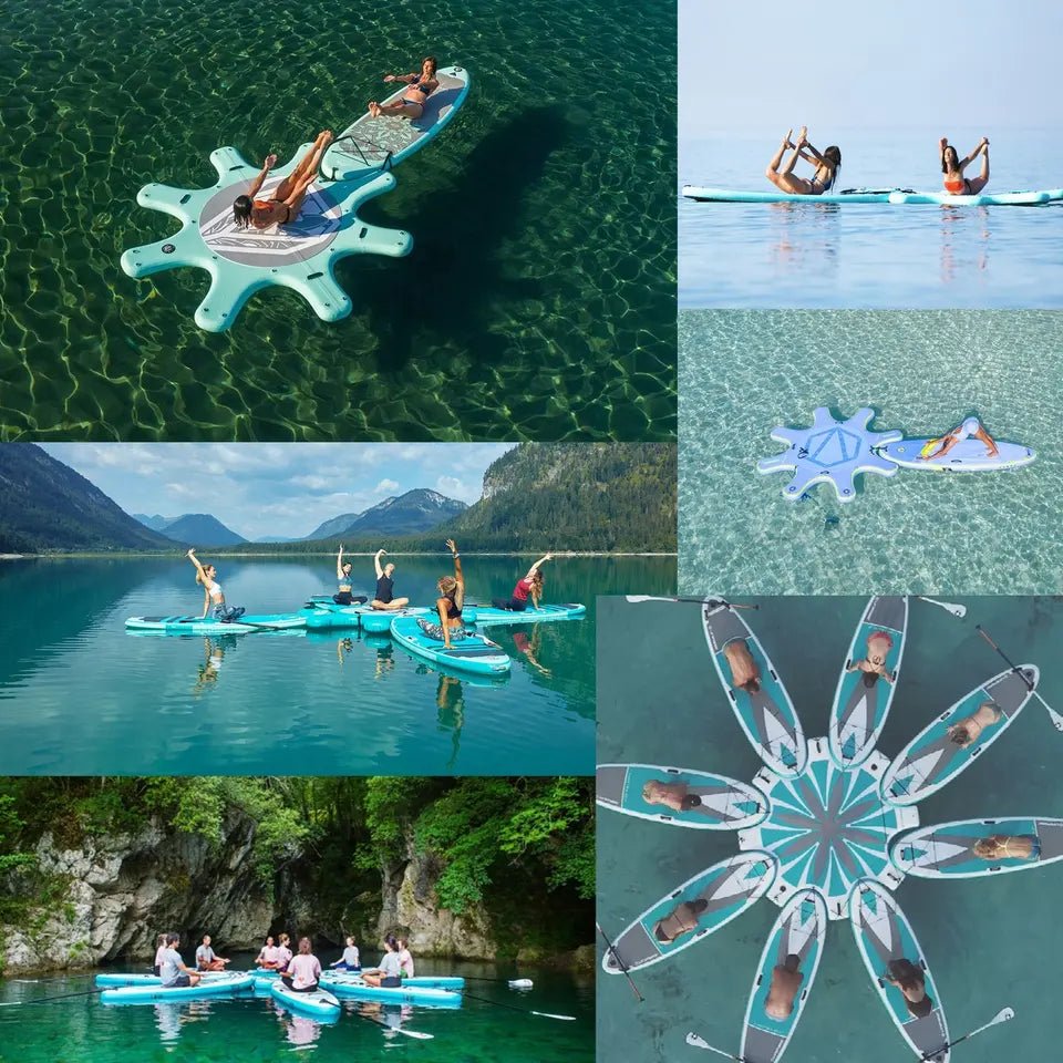 Floating Inflatable Yoga Dock Station For PaddleBoards - Sunzout Outdoor Spaces LLC