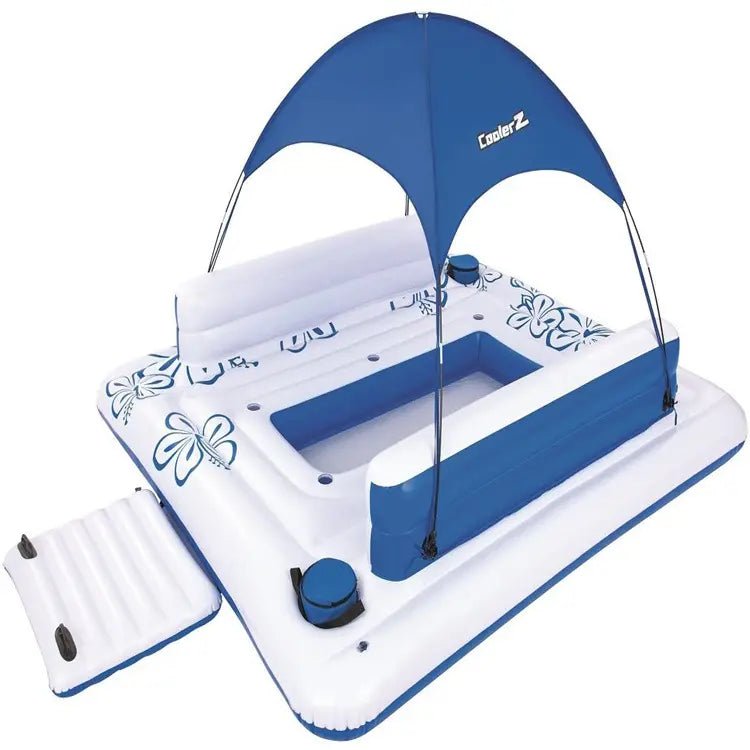 Inflatable Floating Island with Canopy-12' x 10' - Sunzout Outdoor Spaces LLC