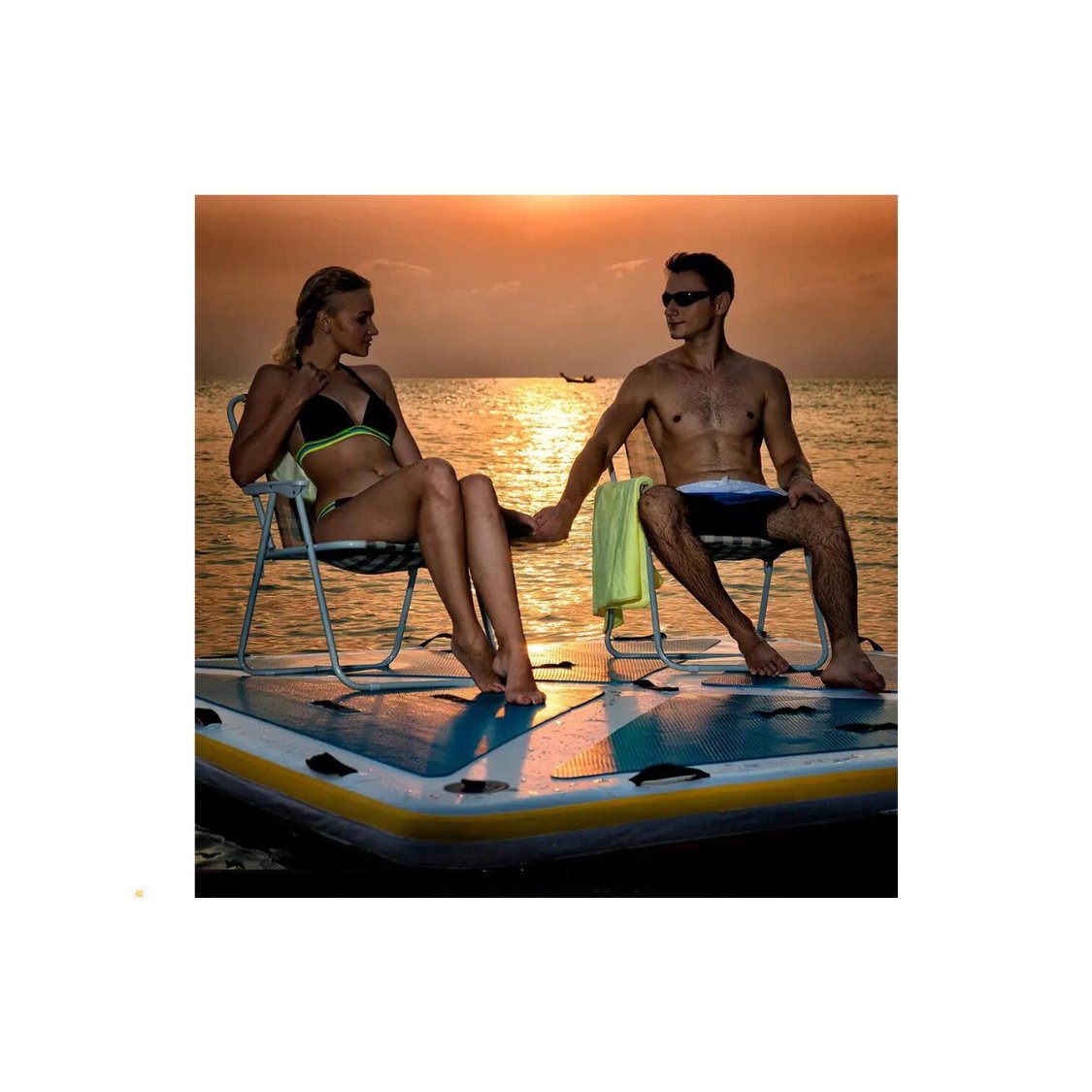 Inflatable Floating Raft/Dock - Sunzout Outdoor Spaces LLC