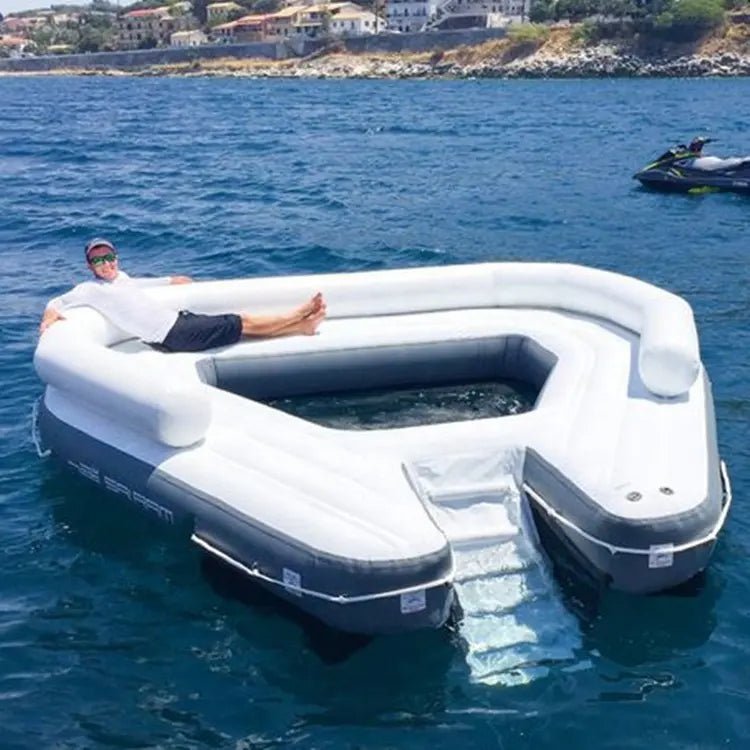 Inflatable Water Island With Built In Pool - Sunzout Outdoor Spaces LLC