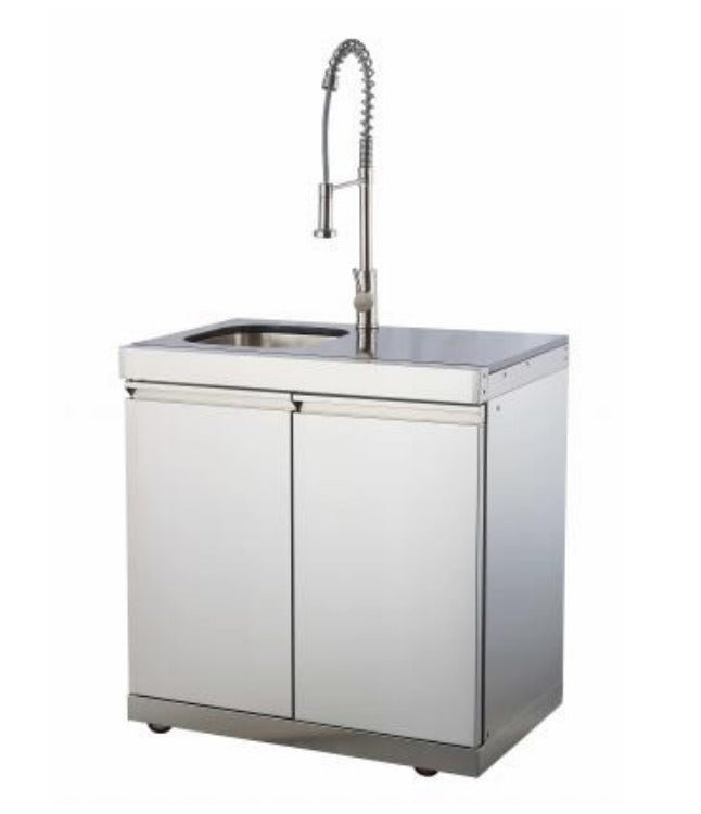 L Shaped Stainless Steel Modular Outdoor Kitchen, 138 inch by 57 inch with Grill, , Sink, Double Refrigerator and Storage - Sunzout Outdoor Spaces LLC