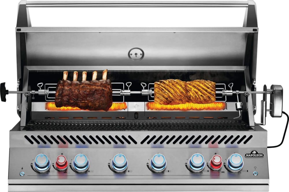 Napoleon Built-In 700 Series 44-Inch Natural Gas Grill w/ Infrared Rear Burner & Rotisserie Kit - BIG44RBNSS - Sunzout Outdoor Spaces LLC