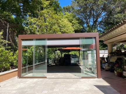Outdoor Louvered Motorized Roof System Bioclimatic Pergola-Aluminum - Sunzout Outdoor Spaces LLC
