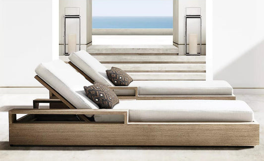 Palmetto Collection- Coastal Teak Day Bed Sun Lounger - Sunzout Outdoor Spaces LLC
