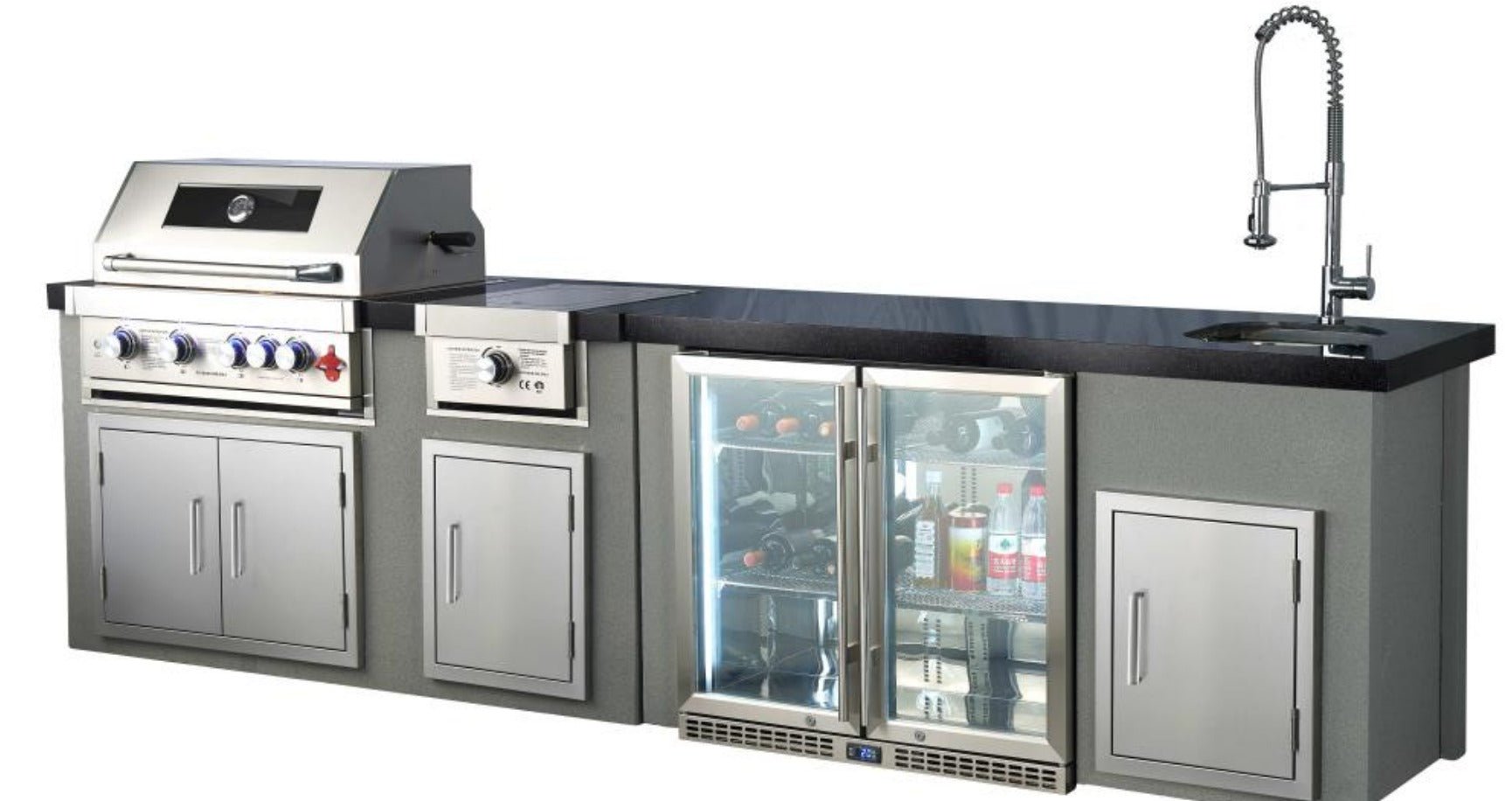 http://sunzoutoutdoor.com/cdn/shop/products/sunzout-brand-130-grey-stone-outdoor-kitchen-with-grill-side-burner-sink-and-double-refrigerator-528221.jpg?v=1701970776