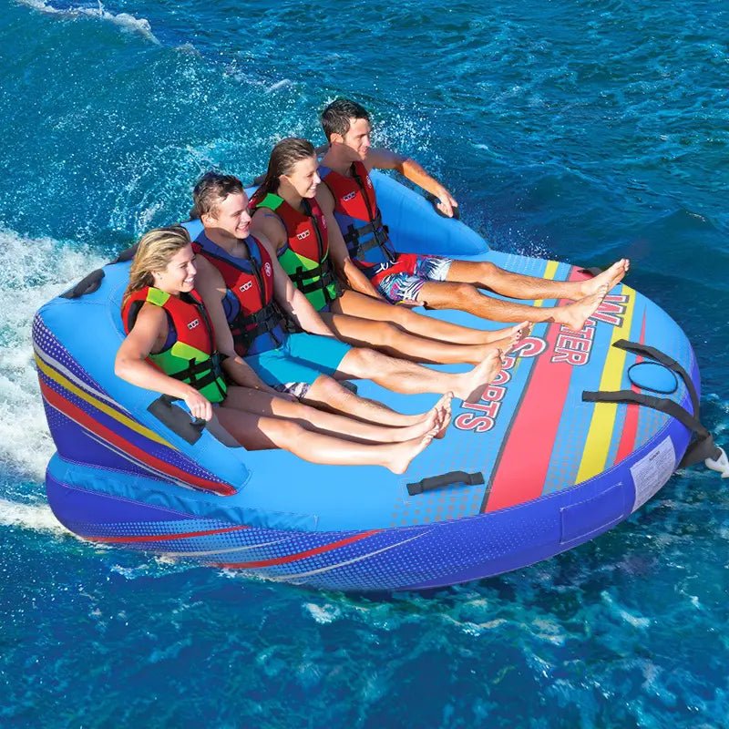 Sunzout Outdoor Inflatable Towable Water Raft Tube for Boating