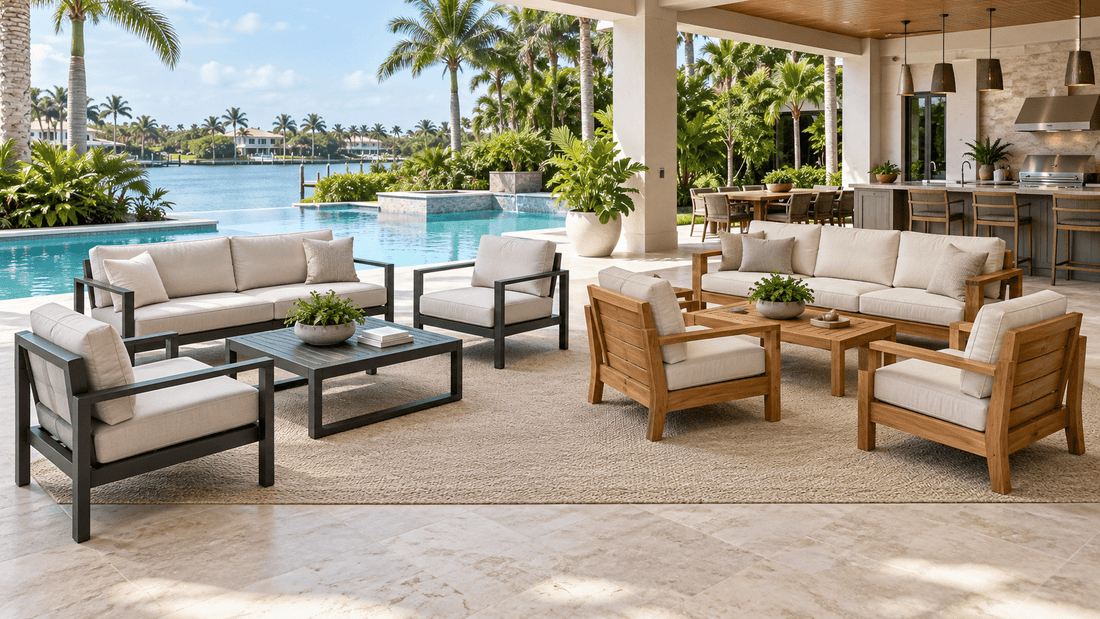 Aluminum vs. Teak Patio Furniture: Which Is Better for Your Backyard? - Sunzout Outdoor Spaces LLC