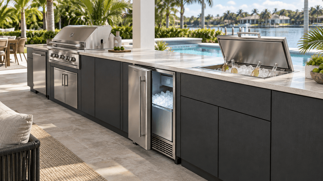 Built-In Outdoor Ice Maker vs. Ice Chest: Which Do You Need? - Sunzout Outdoor Spaces LLC