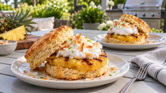 Grilled Pineapple Shortcakes With Coconut Whipped Cream - Sunzout Outdoor Spaces LLC