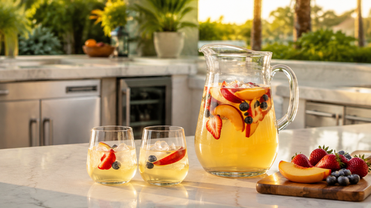 Labor Day Peach Sangria | Easy Pitcher Cocktail - Sunzout Outdoor Spaces LLC