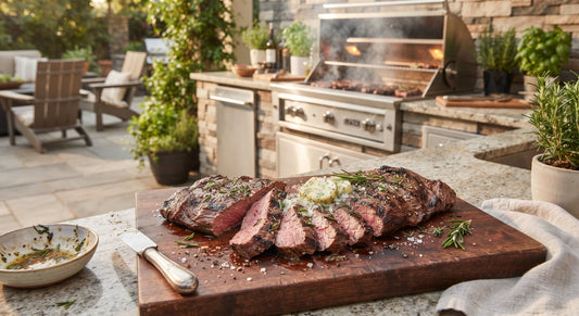 Master the Flame: Fire-Roasted Garlic & Herb Skirt Steak for Your Outdoor Kitchen - Sunzout Outdoor Spaces LLC