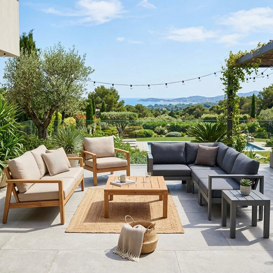 Modern Teak vs. High-End Poly: Which Is Better For Your Outdoor Space? - Sunzout Outdoor Spaces LLC