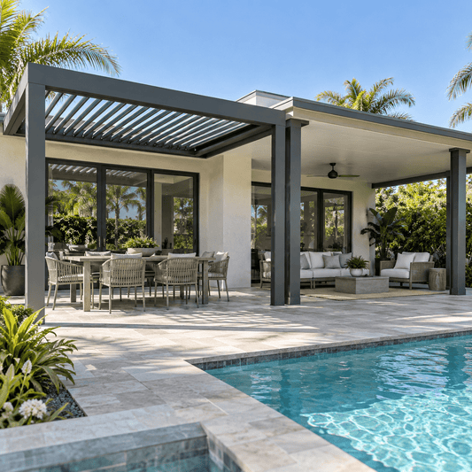 Motorized Louvered Pergola vs. Fixed Patio Cover: Which Is Better? - Sunzout Outdoor Spaces LLC