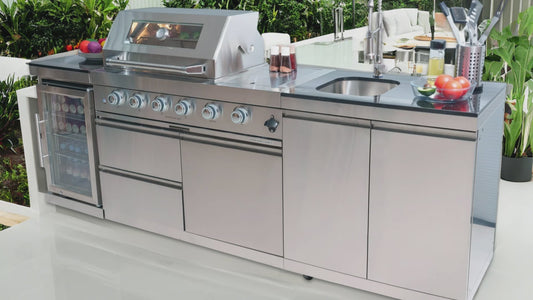 Outdoor Entertaining Excellence: Explore Sunzout's Modular Outdoor Kitchens Teamed with Stainless Steel Features and Aluminum Pergolas - Sunzout Outdoor Spaces LLC