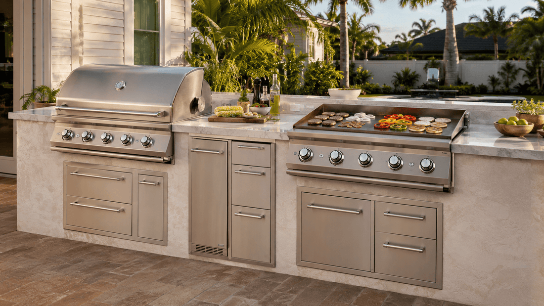 Outdoor Griddle vs. Gas Grill: Which One Belongs in Your Outdoor Kitchen? - Sunzout Outdoor Spaces LLC