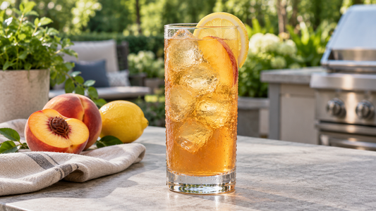 Peach Tea Whiskey Highball: An Easy, Refreshing Patio Cocktail - Sunzout Outdoor Spaces LLC