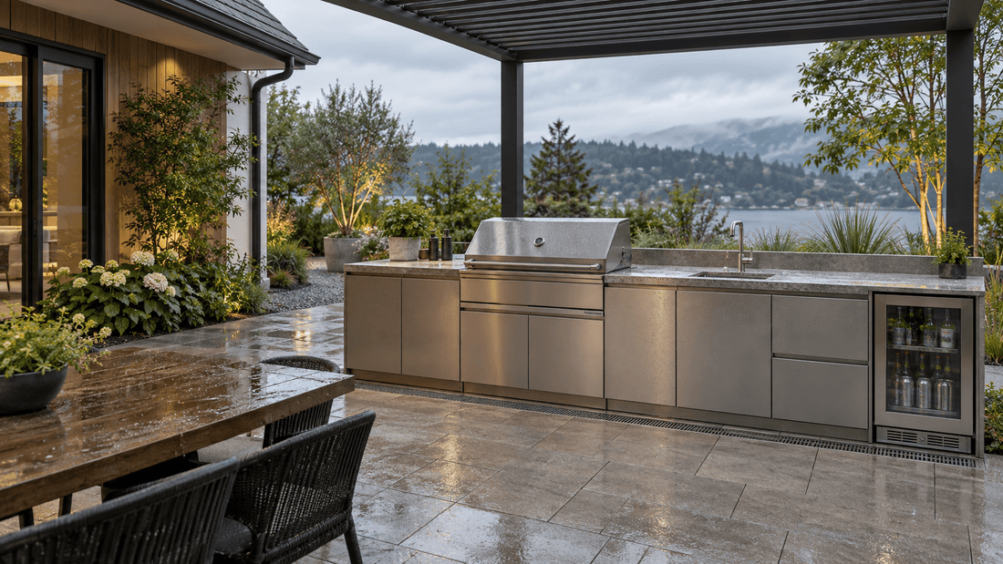 Rain, Runoff and Drainage: How to Protect Your Outdoor Kitchen - Sunzout Outdoor Spaces LLC