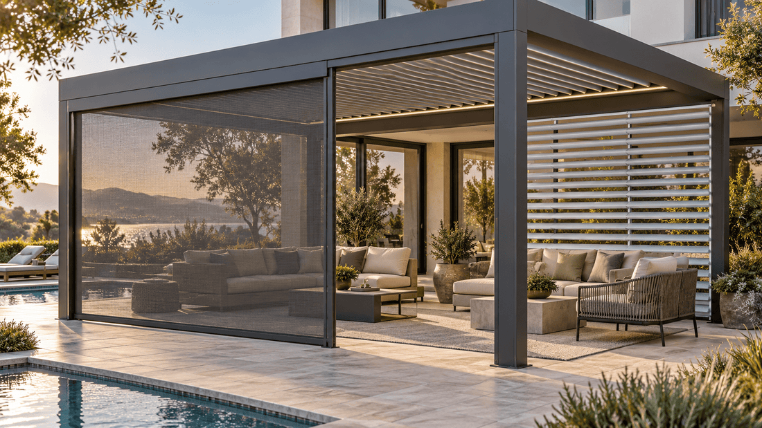 Retractable Pergola Screens vs. Aluminum Privacy Shutters: Which Is Better? - Sunzout Outdoor Spaces LLC