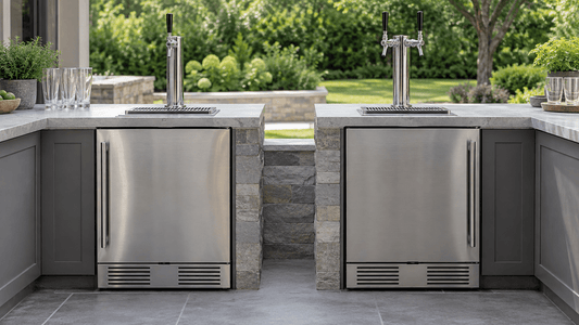Shopify title: Single-Tap vs. Double-Tap Outdoor Kegerators: Which Fits Your Backyard Bar? - Sunzout Outdoor Spaces LLC