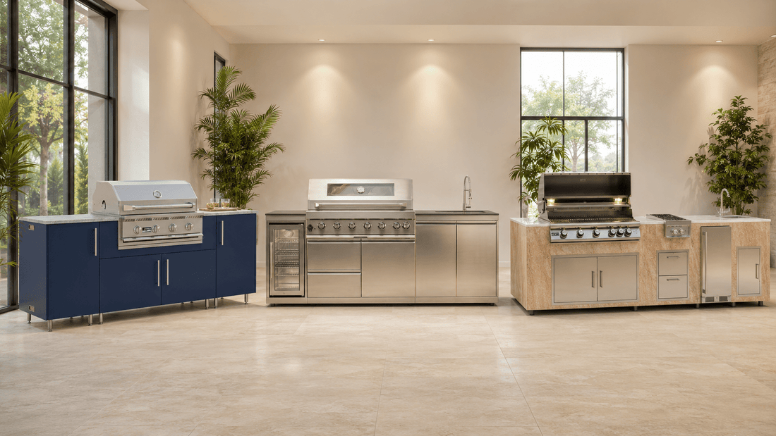 Stainless Steel vs. HDPE vs. Stone Outdoor Kitchens: Which Material Is Best for Your Backyard? - Sunzout Outdoor Spaces LLC