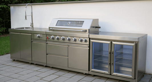 Sunzout Innovations: Integrate Stainless Steel Modular Kitchens with Motorized Aluminum Pergolas - Sunzout Outdoor Spaces LLC