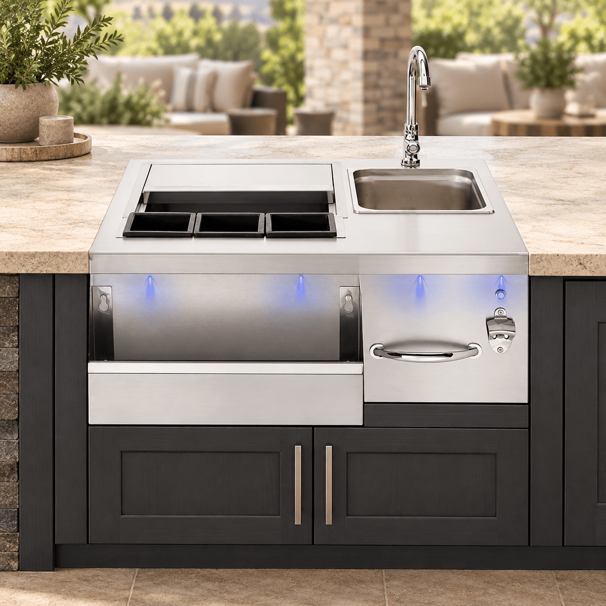 Sinks, Ice Chests, Beverage Centers - Sunzout Outdoor Spaces LLC