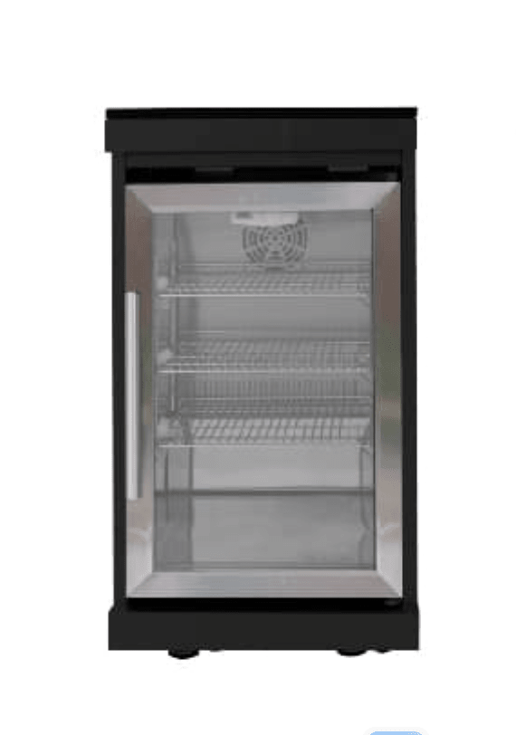 20 in. Sunzout Black Steel Cabinet with refrigerator For Modular Outdoor Kitchens - Sunzout Outdoor Spaces LLC