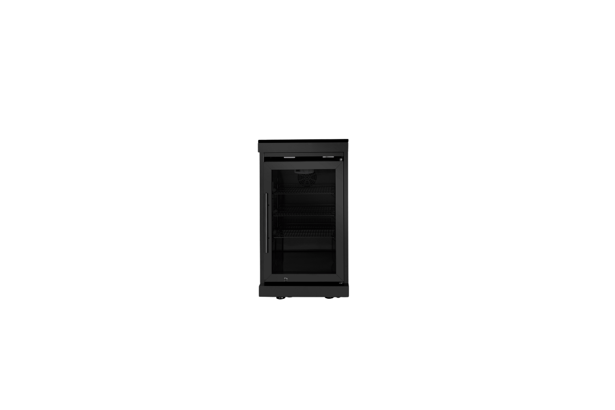 20 in. Sunzout Black Steel Refrigerator with Cabinet For Modular Outdoor Kitchens - Sunzout Outdoor Spaces LLC