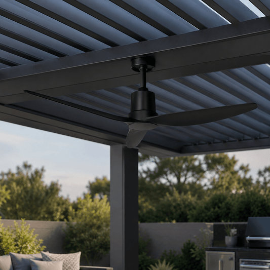 3 Blade Outdoor Pergola Fan With Beam - Sunzout Outdoor Spaces LLC