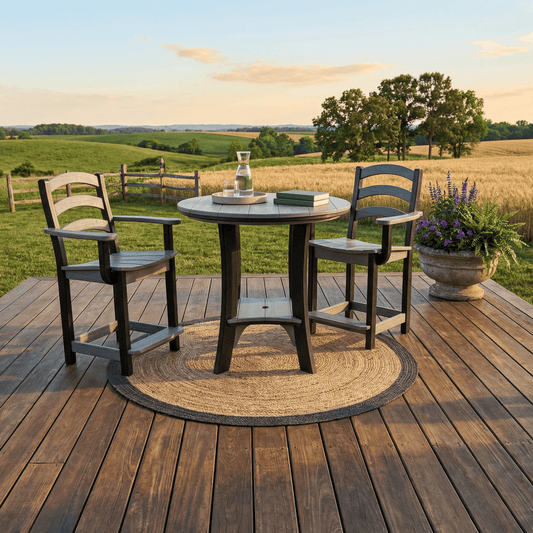 3 - Piece Bistro Table & Chairs Set | 36" Serenity Counter Table & 2 Seabreak Counter Chairs FREE SHIPPING - Sunzout Outdoor Spaces LLC