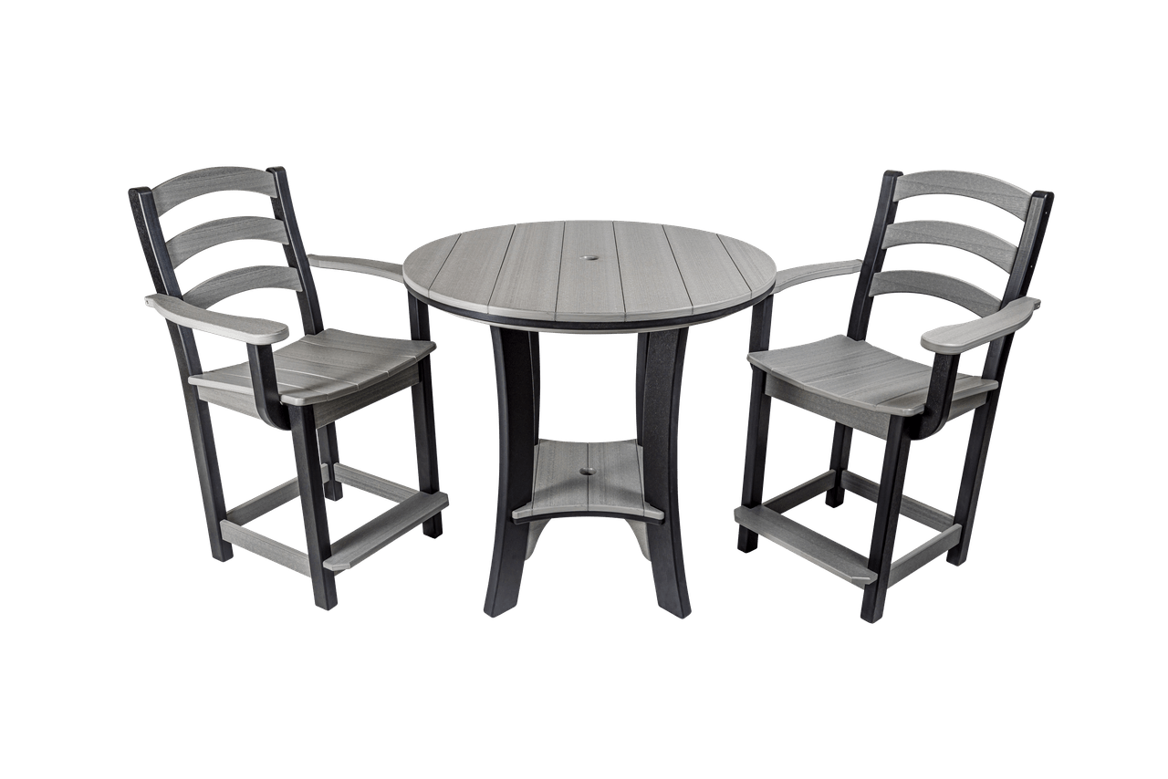 3 - Piece Bistro Table & Chairs Set | 36" Serenity Counter Table & 2 Seabreak Counter Chairs FREE SHIPPING - Sunzout Outdoor Spaces LLC
