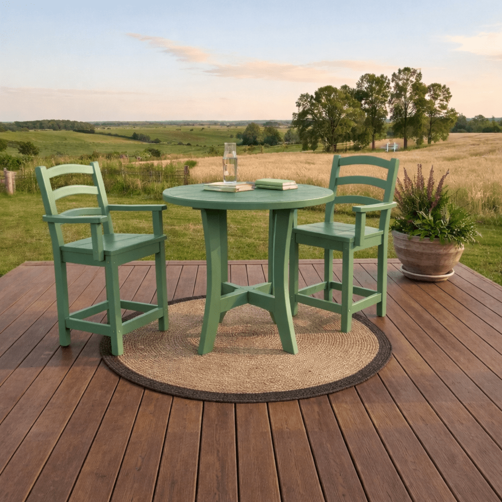 3 - Piece Bistro Table & Chairs Set | 36" Serenity Counter Table & 2 Seabreak Counter Chairs FREE SHIPPING - Sunzout Outdoor Spaces LLC