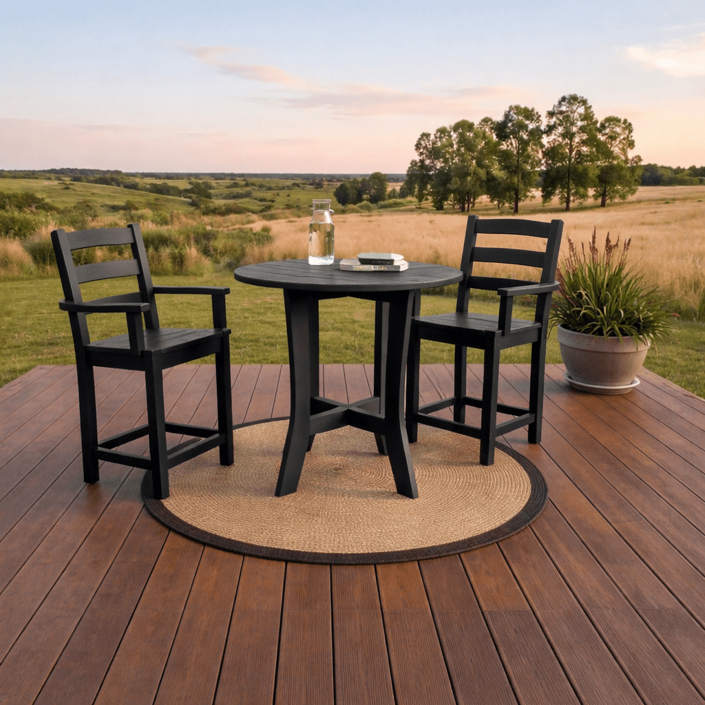 3 - Piece Bistro Table & Chairs Set | 36" Serenity Counter Table & 2 Seabreak Counter Chairs FREE SHIPPING - Sunzout Outdoor Spaces LLC