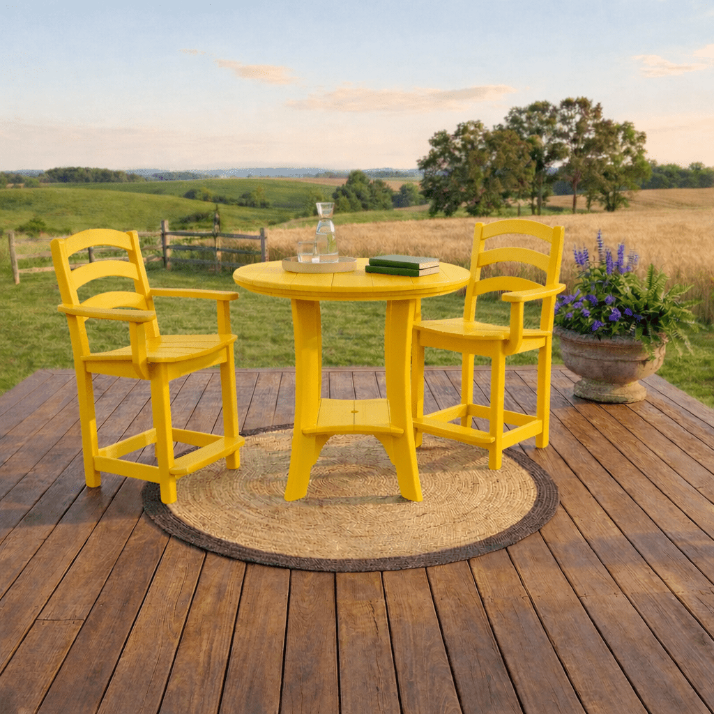 3 - Piece Bistro Table & Chairs Set | 36" Serenity Counter Table & 2 Seabreak Counter Chairs FREE SHIPPING - Sunzout Outdoor Spaces LLC