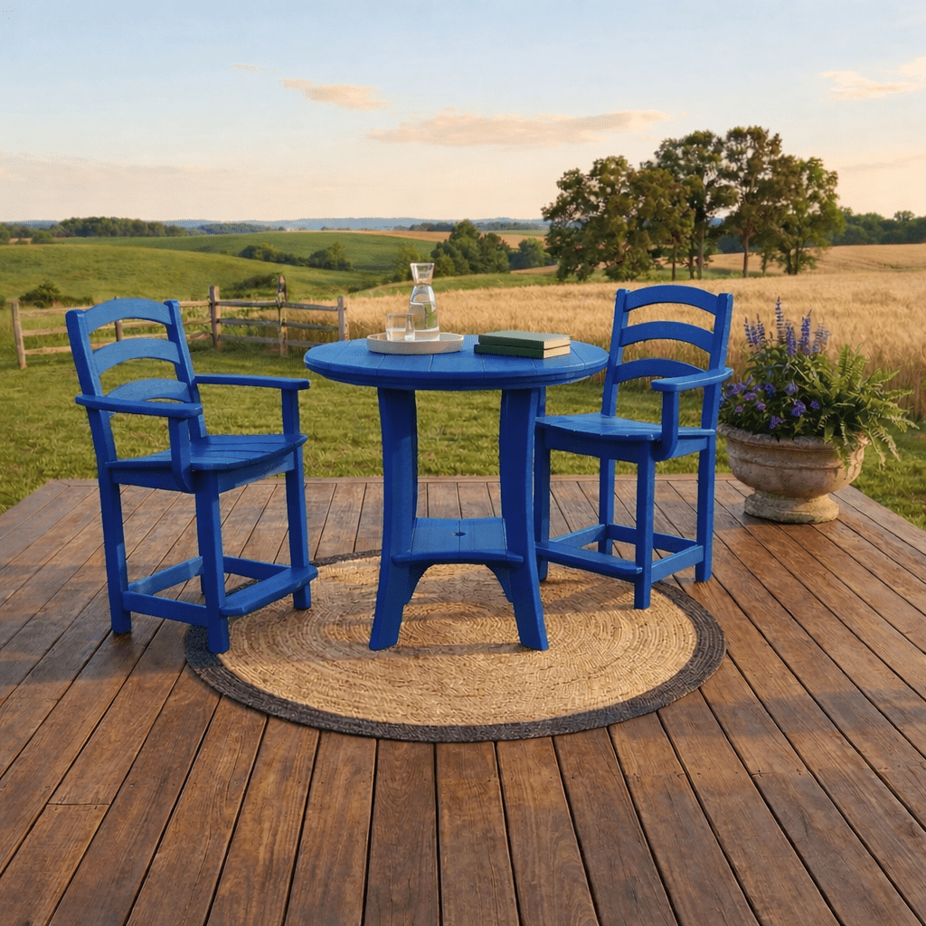 3 - Piece Bistro Table & Chairs Set | 36" Serenity Counter Table & 2 Seabreak Counter Chairs FREE SHIPPING - Sunzout Outdoor Spaces LLC