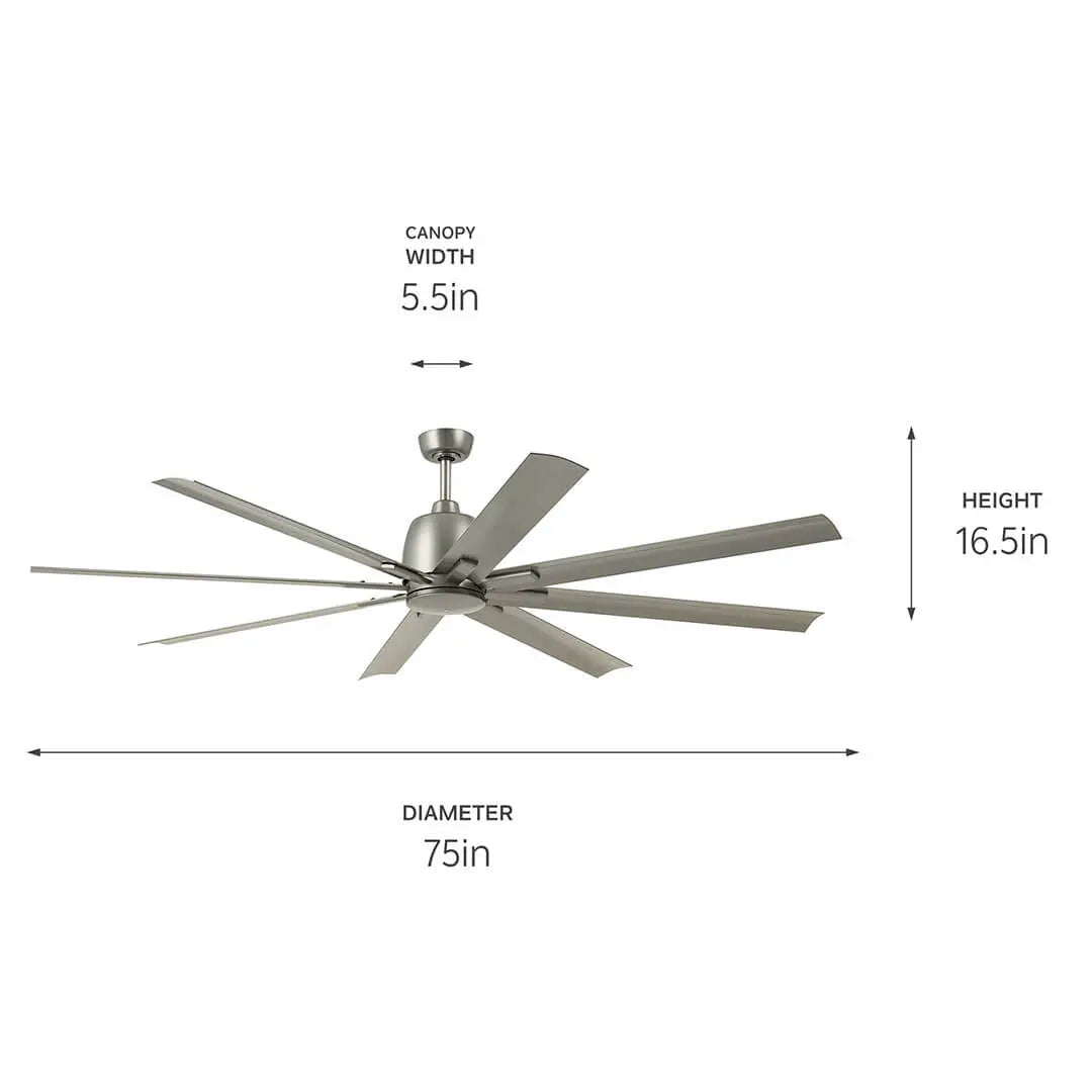 Breda Outdoor Ceiling Fan 75"