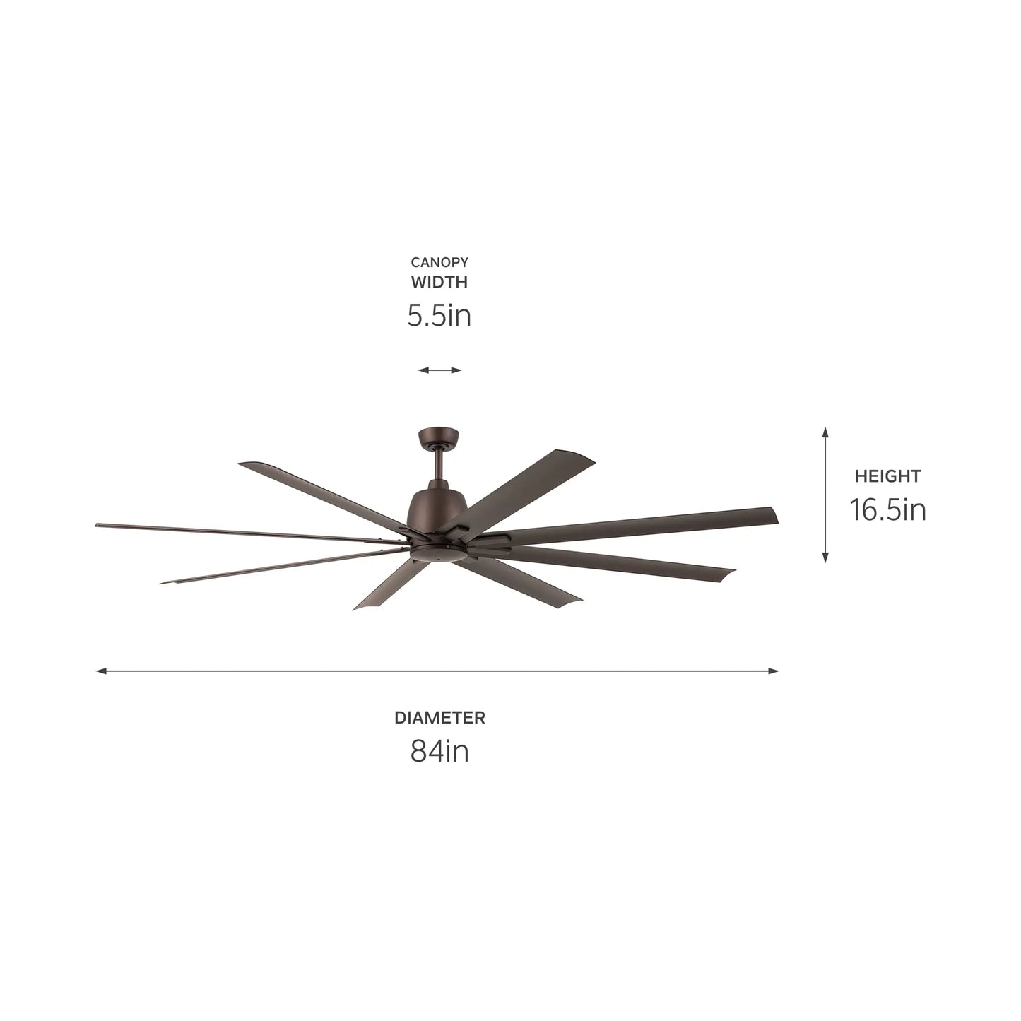 Breda Outdoor Ceiling Fan 85"