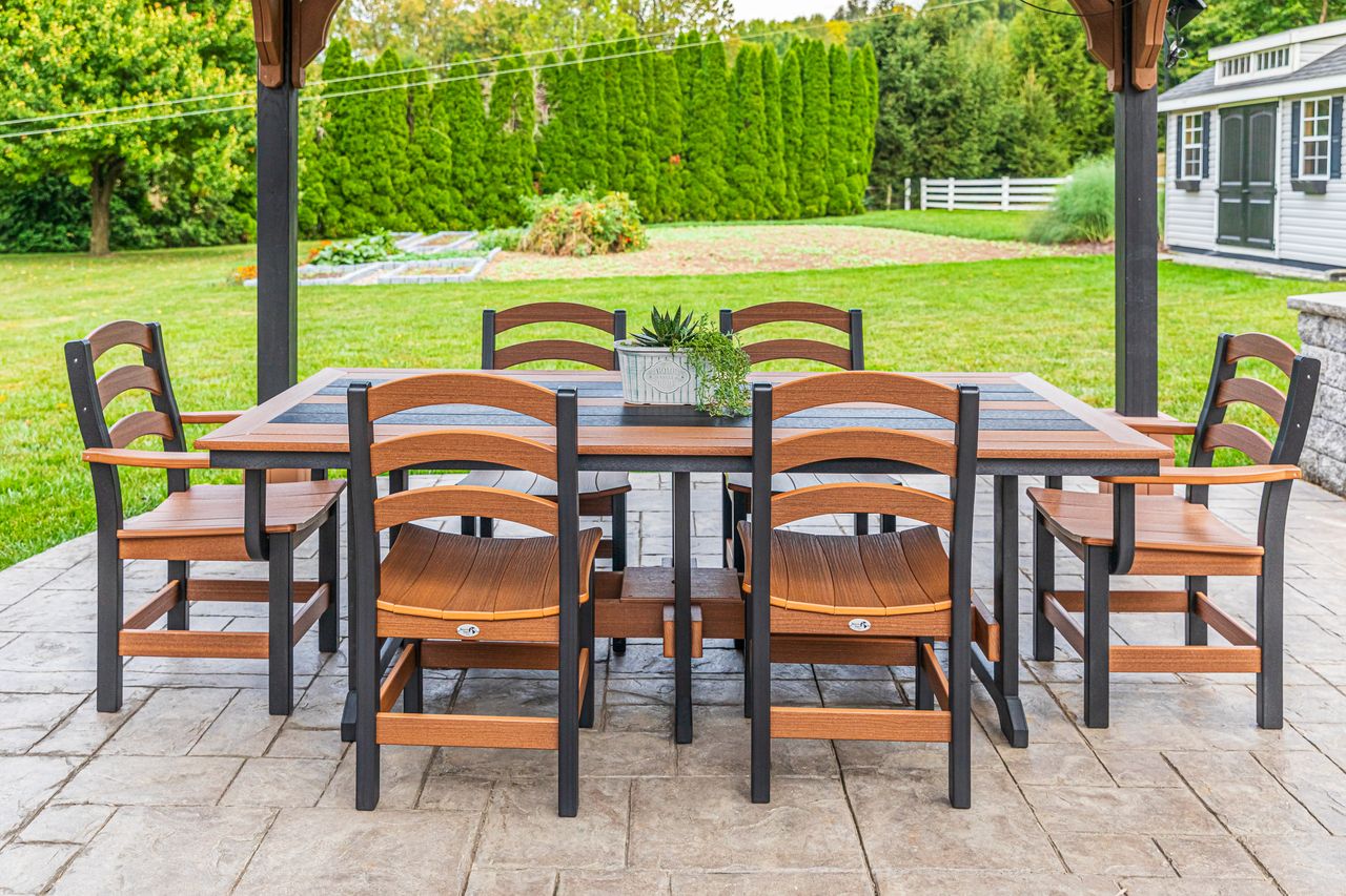 36 x 72 Seabreak Table w/ (6) Seabreak Chairs (dining, counter or bar height) FREE SHIPPING - Sunzout Outdoor Spaces LLC