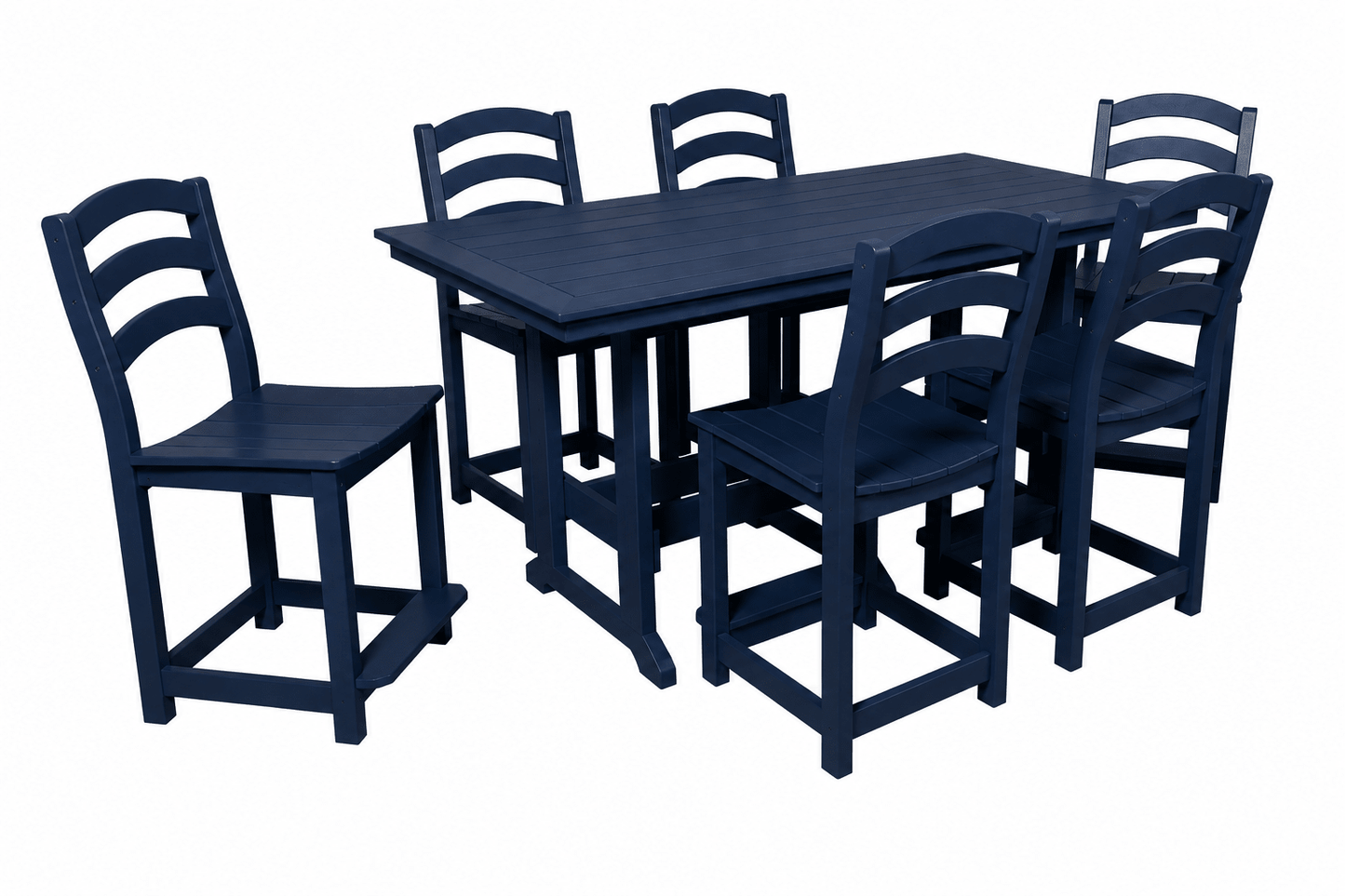 36 x 72 Seabreak Table w/ (6) Seabreak Chairs (dining, counter or bar height) FREE SHIPPING - Sunzout Outdoor Spaces LLC